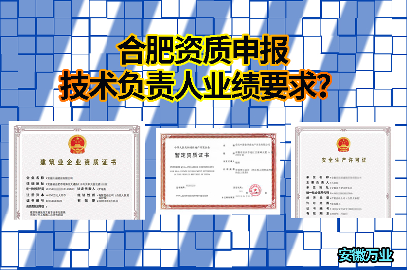 合肥資質(zhì)申報(bào)技術(shù)負(fù)責(zé)人業(yè)績(jī)要求？